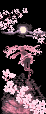 夜桜ミクドット絵